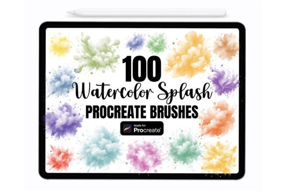 Download 100 Watercolor Splash Procreate Brushes - Color Collection