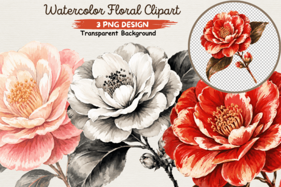 Download Watercolor Floral Clipart PNG,Elegant - Color Collection