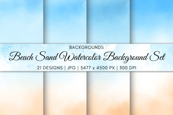 Download Beach Sand Watercolor Background Set - Color Collection